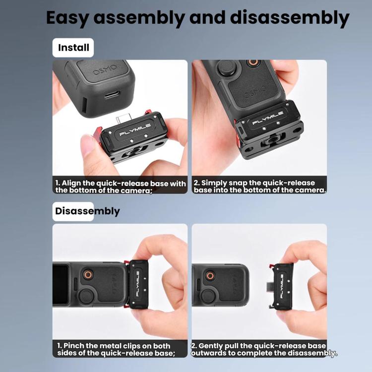Adattatore di ricarica magnetico a sgancio rapido Flymile per DJI Osmo Pocket 4 / 3