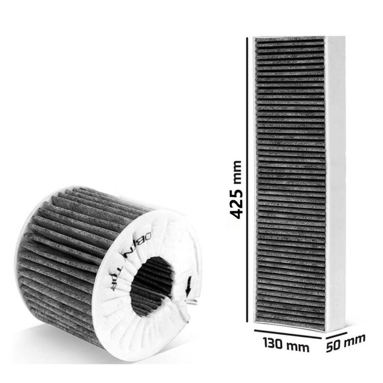 1 paio di filtri a carbone attivo per cappa aspirante Bora Pure PUAKF ad alta efficienza, per eliminare odori e particelle di olio.
