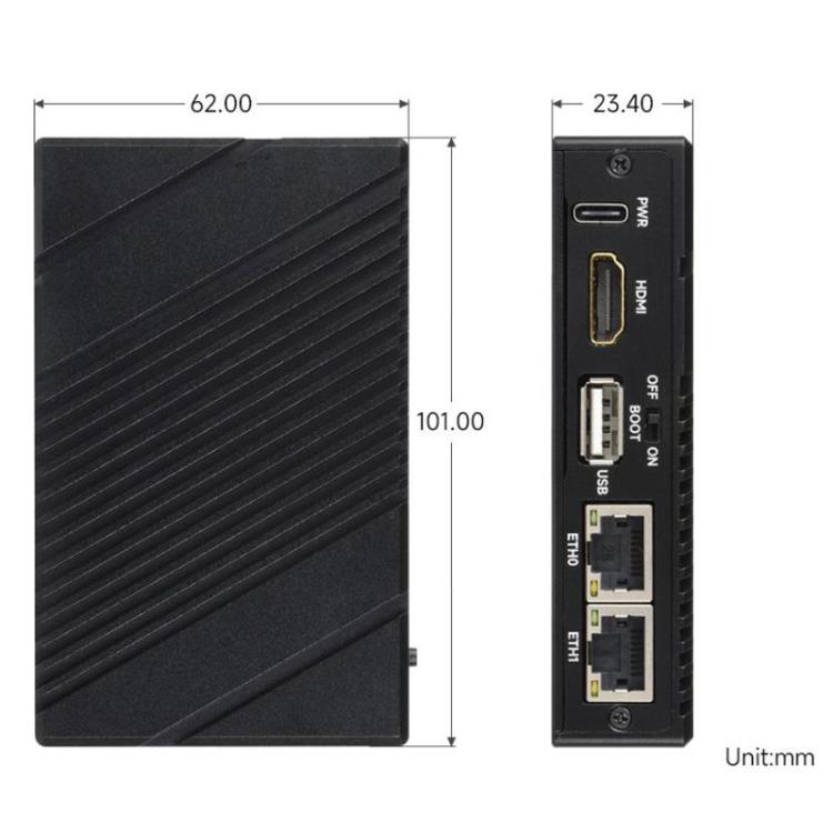 Mini-computer Raspberry Pi CM5 con doppia Ethernet 2.5G