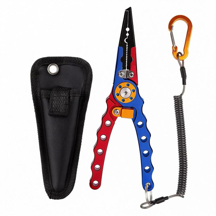 Pinza per esche in lega di alluminio, multifunzione, a becco lungo, per rimuovere ami, portatile.