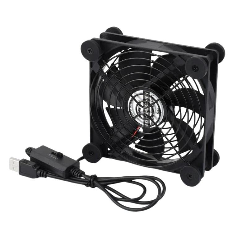 Ventola di raffreddamento silenziosa Waveshare 34398 USB 5V da 120 mm, regolabile su 3 velocità, controllo PWM, flusso d'aria elevato, design antivibrazione., Single, Double
