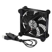 Ventola di raffreddamento silenziosa Waveshare 34398 USB 5V da 120 mm, regolabile su 3 velocità, controllo PWM, flusso d'aria elevato, design antivibrazione., Single, Double