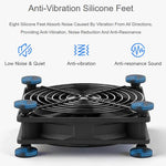 Ventola di raffreddamento silenziosa Waveshare 34398 USB 5V da 120 mm, regolabile su 3 velocità, controllo PWM, flusso d'aria elevato, design antivibrazione., Single, Double