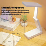 Lampada da scrivania pieghevole ricaricabile con controllo touch Xiabule, lampada portatile per la protezione degli occhi, ideale per dormitori studenteschi., No Clock, With Clock