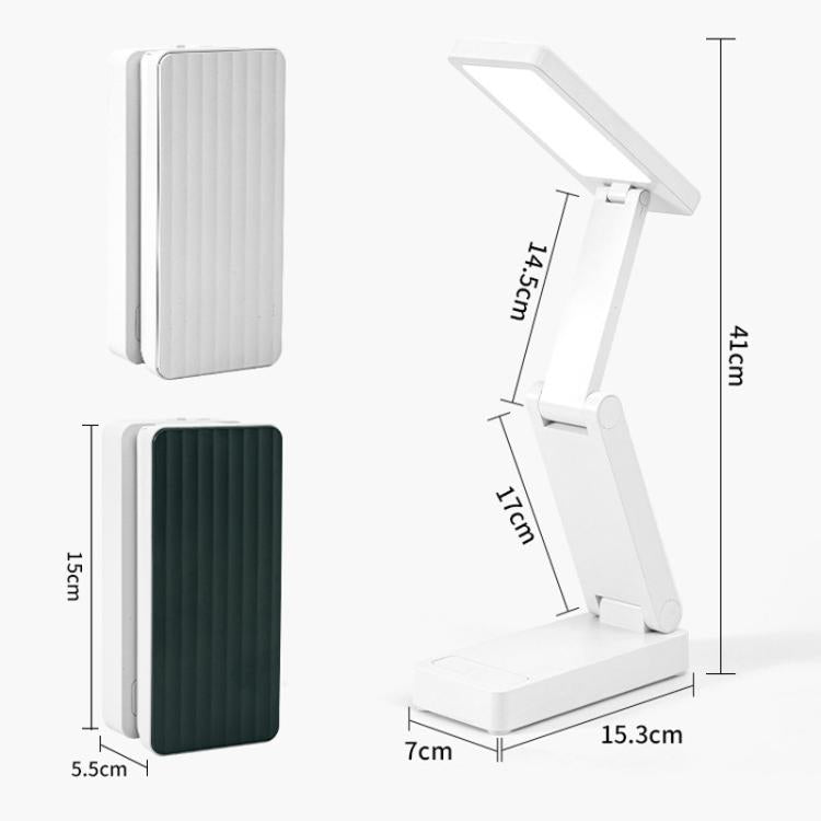 Lampada da scrivania pieghevole ricaricabile con controllo touch Xiabule, lampada portatile per la protezione degli occhi, ideale per dormitori studenteschi., No Clock, With Clock