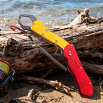Pinza portatile per esche da pesca, estensibile e pieghevole, strumento per afferrare il pesce