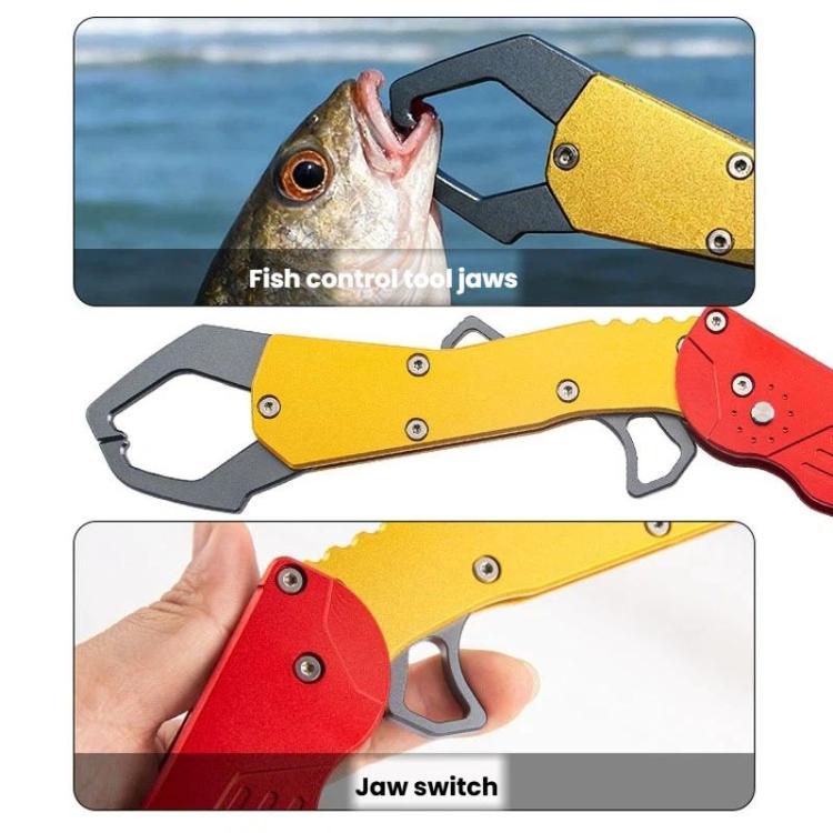 Pinza portatile per esche da pesca, estensibile e pieghevole, strumento per afferrare il pesce