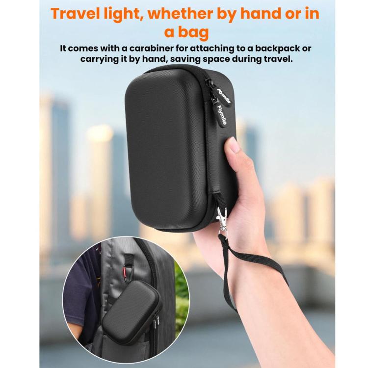 Impugnatura e borsa portaoggetti Flymile per DJI Action 6 / 5 / 4 / Insta360 Ace Pro 2 per fotografia di strada.