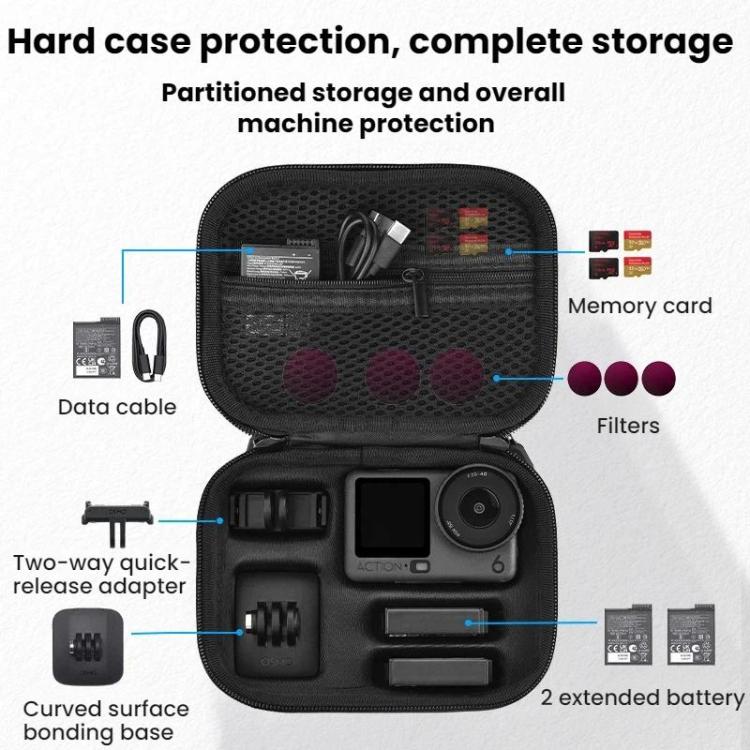 Custodia per accessori per fotocamera portatile DJI Osmo Action 6 / 5 Pro / 4 BRDRC