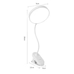 Lampada da scrivania portatile con clip Xiabule, luce notturna per la protezione degli occhi, lampada da lettura ad alto indice di resa cromatica (CRI)., Plug-in, Rechargeable, Rechargeable 3 Color Temperatures Stepless Dimming