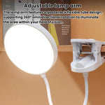 Lampada da scrivania portatile con clip Xiabule, luce notturna per la protezione degli occhi, lampada da lettura ad alto indice di resa cromatica (CRI)., Plug-in, Rechargeable, Rechargeable 3 Color Temperatures Stepless Dimming