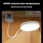 Lampada da scrivania portatile con clip Xiabule, luce notturna per la protezione degli occhi, lampada da lettura ad alto indice di resa cromatica (CRI)., Plug-in, Rechargeable, Rechargeable 3 Color Temperatures Stepless Dimming