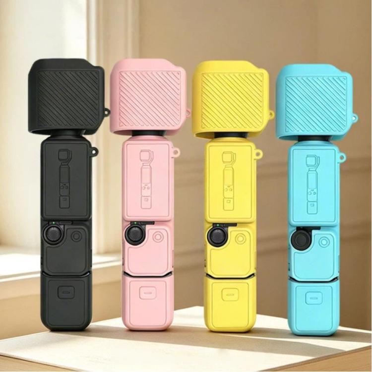 Per DJI Osmo Pocket 4, custodia in silicone 4 in 1, kit di protezione completa antigraffio e antiurto con cordino.