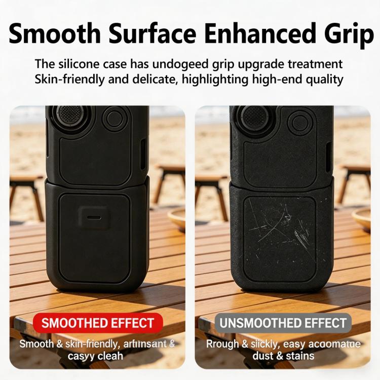 Per DJI Osmo Pocket 4, custodia in silicone 4 in 1, kit di protezione completa antigraffio e antiurto con cordino.