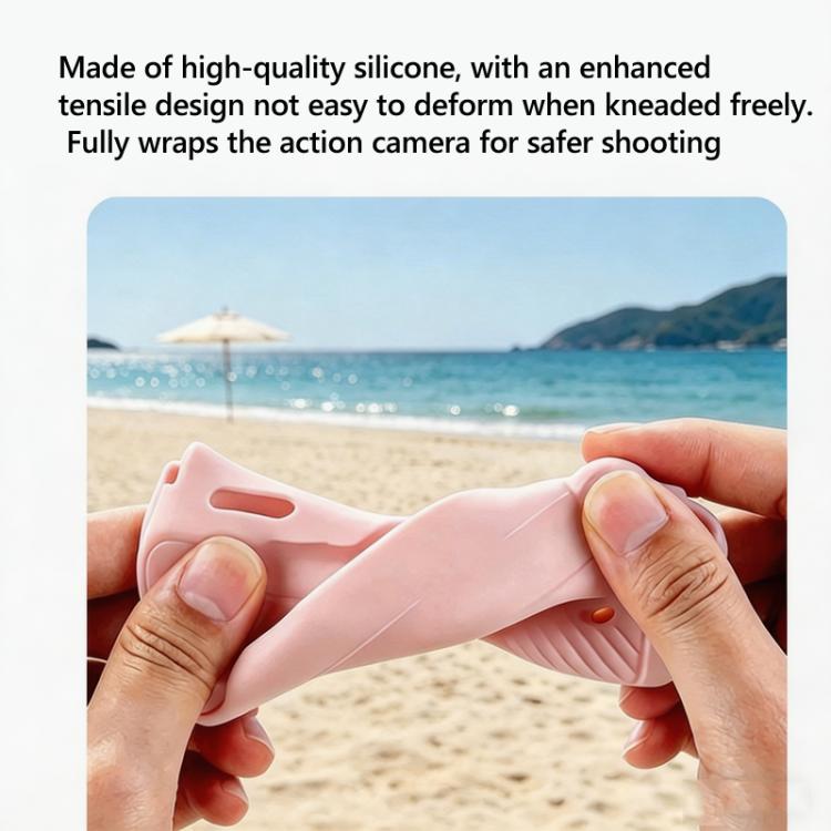 Per DJI Osmo Pocket 4, custodia in silicone 4 in 1, kit di protezione completa antigraffio e antiurto con cordino.