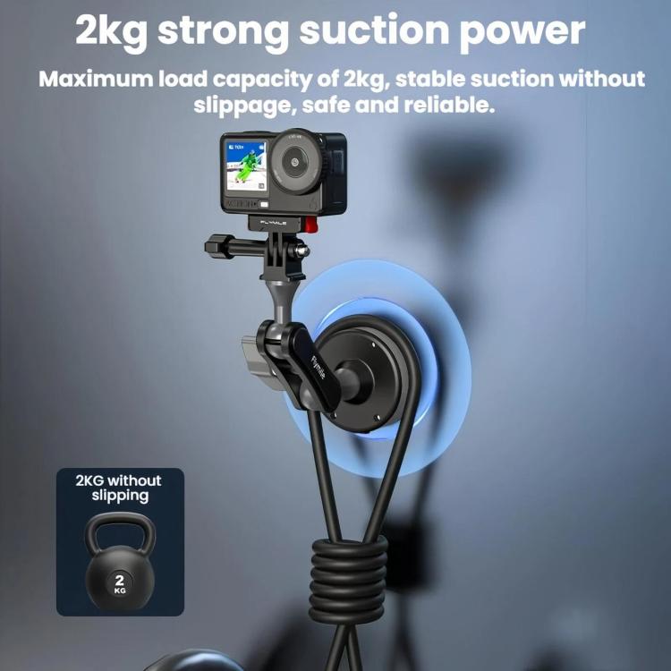 Supporto a ventosa elettrico per fotocamera automobilistica DJI Osmo Pocket 4/3 Flymile, FLY075, ZZ10760