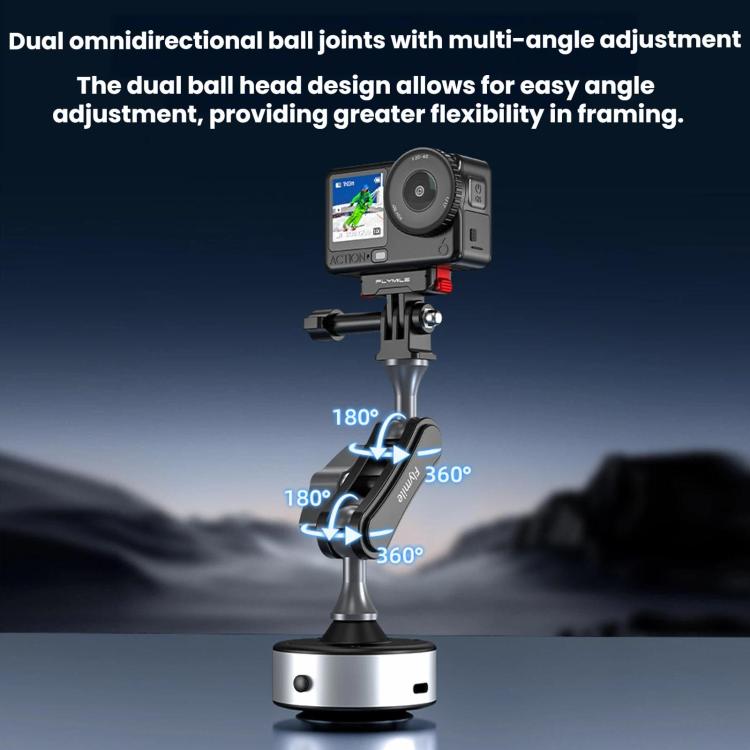 Supporto a ventosa elettrico per fotocamera automobilistica DJI Osmo Pocket 4/3 Flymile, FLY075, ZZ10760