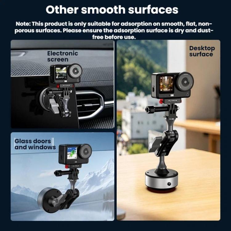 Supporto a ventosa elettrico per fotocamera automobilistica DJI Osmo Pocket 4/3 Flymile, FLY075, ZZ10760