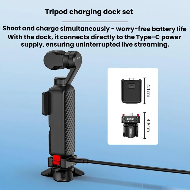 Supporto magnetico per treppiede BRDRC per DJI Osmo Pocket 4 / 3 / Insta360 X5.