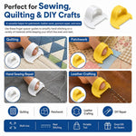 Set di 4 distanziatori per dita da cucito per una spaziatura uniforme dei punti, ideale per cucito a mano, trapuntatura e cucitura precisa. Include distanziatori da 3 mm e 4 mm.