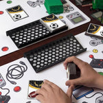 Espositore in acrilico a nido d'ape per collezionisti di francobolli, carte sportive e carte da gioco., 1pc, 4pcs, 8pcs