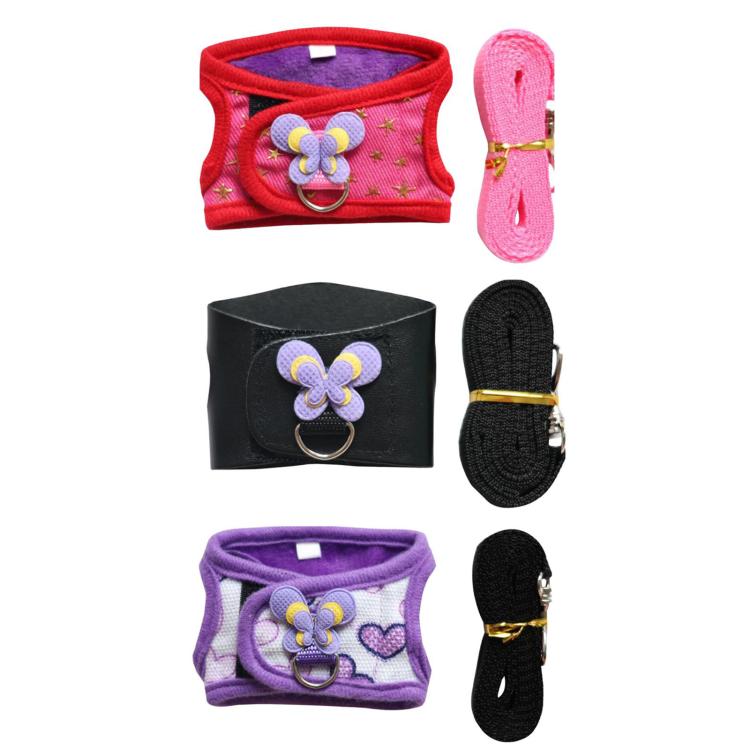 Pettorina per porcellini d'India e cincillà, guinzaglio da passeggio per esterni per piccoli animali domestici, Black S, Black M, Purple S, Purple M, Star S, Star M