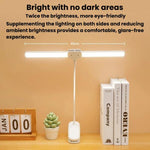 Lampada a clip a doppia testa Xiawule, portatile, ricaricabile, ideale per la cura degli occhi e la lettura degli studenti., 800mAh, 1200mAh