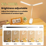 Lampada a clip a doppia testa Xiawule, portatile, ricaricabile, ideale per la cura degli occhi e la lettura degli studenti., 800mAh, 1200mAh