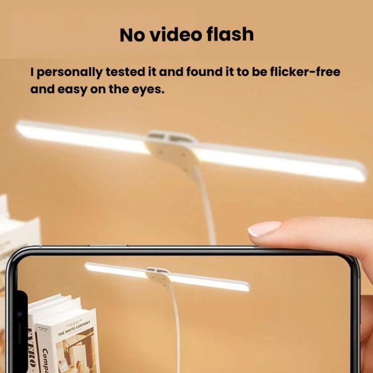 Lampada a clip a doppia testa Xiawule, portatile, ricaricabile, ideale per la cura degli occhi e la lettura degli studenti., 800mAh, 1200mAh