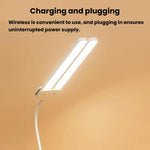 Lampada a clip a doppia testa Xiawule, portatile, ricaricabile, ideale per la cura degli occhi e la lettura degli studenti., 800mAh, 1200mAh