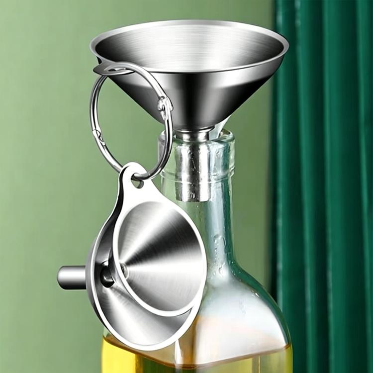 Imbuto in acciaio inox 304 sabbiato con dispenser di liquidi integrato, LsCook 3-Piece Set