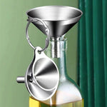 Imbuto in acciaio inox 304 sabbiato con dispenser di liquidi integrato, LsCook 3-Piece Set