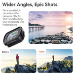 Filtro magnetico in vetro ottico per obiettivo DJI Osmo Pocket 4/3 con montatura in lega di alluminio., aMagisn Macro Lens 10X, aMagisn Wide Angle Lens 0.72X