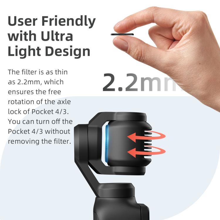 Filtro magnetico per obiettivo DJI Osmo Pocket 4/3 con filtri