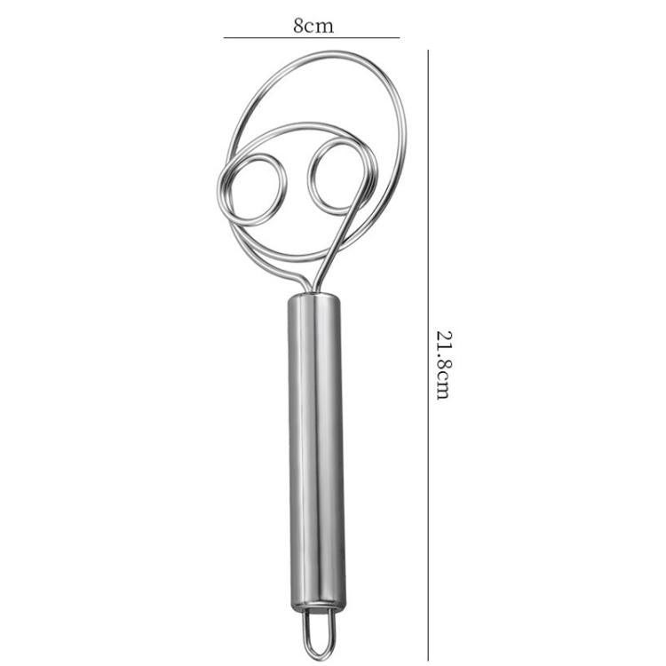 Frusta manuale a doppia spirale in acciaio inox per panna montata, LsCook