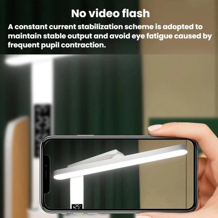 Lampada da scrivania a LED portatile Xiawule con display dell'ora e portapenne, dimmerabile, delicata sugli occhi, ideale per leggere e fare i compiti., 1500mAh, 1800mAh