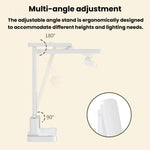 Lampada da scrivania a LED portatile Xiawule con display dell'ora e portapenne, dimmerabile, delicata sugli occhi, ideale per leggere e fare i compiti., 1500mAh, 1800mAh