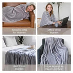 Coperta calda da ufficio/casa con maniche, ideale come capospalla., 177x154cm