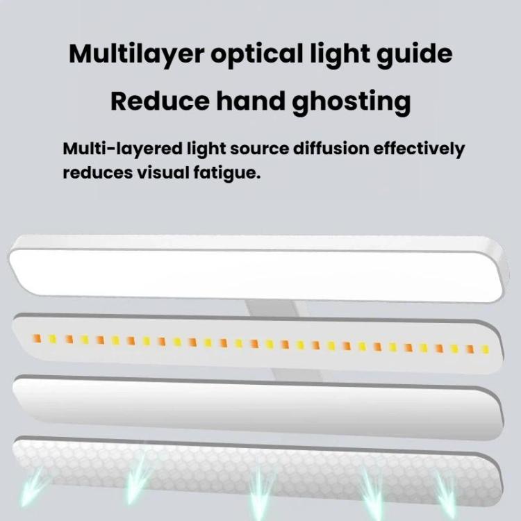 Lampada da scrivania multifunzionale Xiawule con ripiano, luce a LED regolabile per la lettura in camera da letto, ideale per la cura degli occhi.