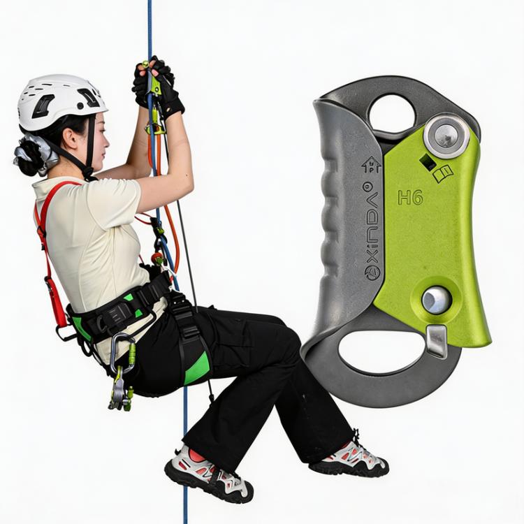 XINDA Dispositivo di risalita manuale per arrampicata su roccia, per corde da 8-13 mm, design ergonomico senza maniglia, attrezzatura per arrampicata, speleologia, SRT, arrampicata sugli alberi e soccorso