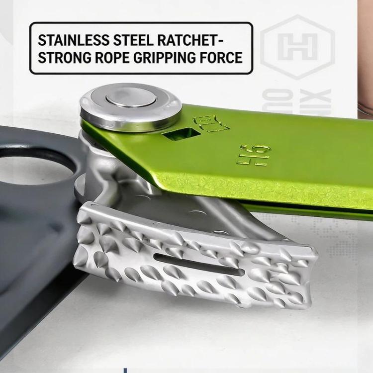 XINDA Dispositivo di risalita manuale per arrampicata su roccia, per corde da 8-13 mm, design ergonomico senza maniglia, attrezzatura per arrampicata, speleologia, SRT, arrampicata sugli alberi e soccorso