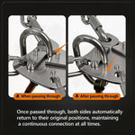 XINDA - Deviatore per fune in acciaio inox 304 per sistema di assicurazione continua, ideale per parchi avventura, zipline, vie ferrate e percorsi aerei.
