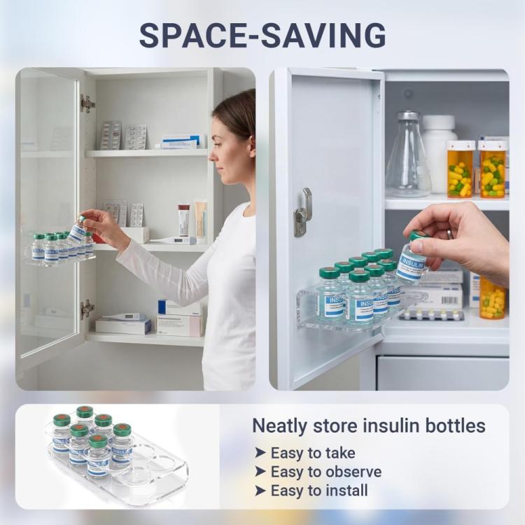 Organizzatore per flaconi di insulina in acrilico a 10 fori, 1pc, 2pcs