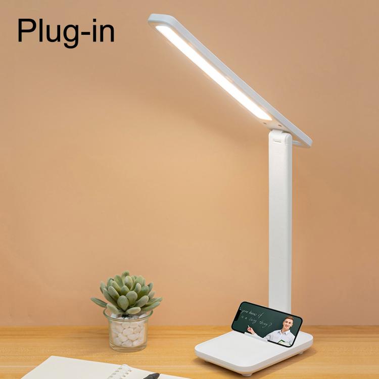 Lampada da scrivania pieghevole a LED a tre temperature di colore Xiawule, delicata per gli occhi, con regolazione continua dell'intensità luminosa tramite USB, ideale per camera da letto e dormitorio., Plug-in, Rechargeable 500mAh, Rechargeable 800mAh...