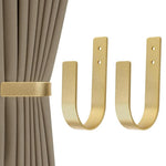 2 ganci metallici a forma di U da parete per appendere tende, 2pcs Gold