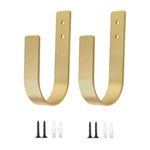 2 ganci metallici a forma di U da parete per appendere tende, 2pcs Gold