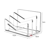 Organizzatore per lettere/carte a 3 strati in acrilico, con clip per l'ordinamento, ideale per casa e ufficio., YX243