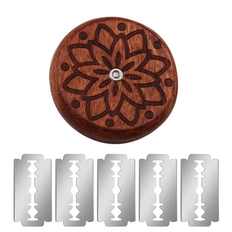 Coltello per tagliare la barba, affettatrice per il pane con manico in legno, LsCook 6-Piece Set Lily Rosewood