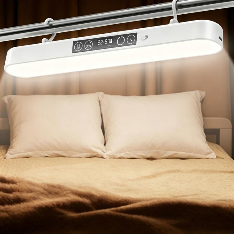 Lampada da letto sottopensile per dormitorio studentesco Xiawule, con montaggio magnetico, gancio e display orologio., Touchscreen, Remote Control