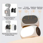 Luce di riempimento magnetica per DJI Osmo Pocket 4/3, 3 modalità di colore, portatile e ricaricabile, per vlog e video., 2pcs /Pack